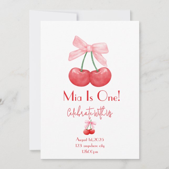 INVITATION ANNIVERSAIRE DE CHERRY (Devant)