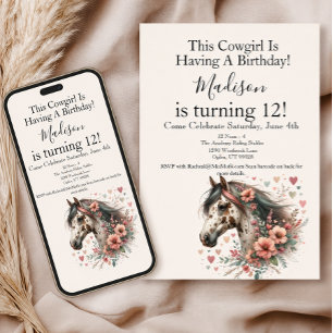 Invitation Anniversaire de cheval Appaloosa