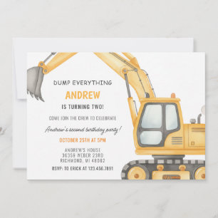 Invitation Anniversaire de construction moderne simple person
