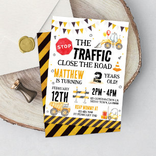 Invitation Anniversaire de construction Truck Part