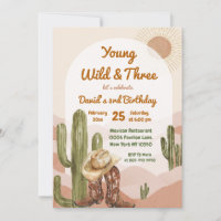 Anniversaire de Cowboy Young Wild et Three Desert