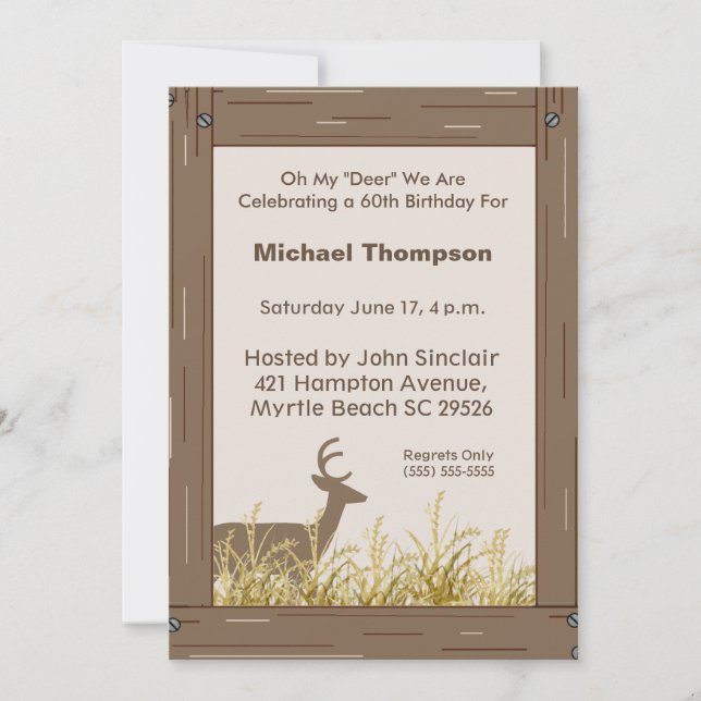 Invitation Anniversaire de Deer Hunter (Devant)