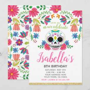 Invitation Anniversaire de Dia de los Muertos