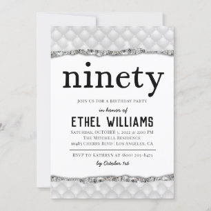 Invitation Anniversaire De Diamant Quatre-Vingt-Di