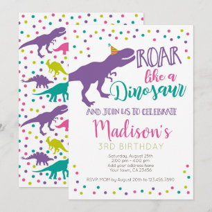Invitation Anniversaire de Dinosaur