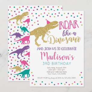 Invitation Anniversaire de Dinosaur