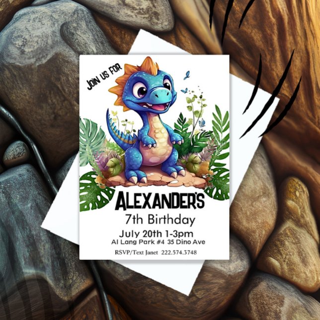 Invitation Anniversaire de Dinosaur (Créateur téléchargé)