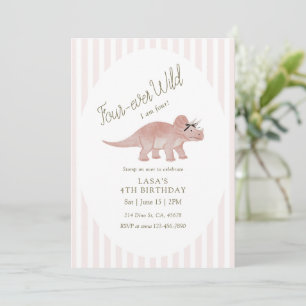 Invitation Anniversaire de dinosaure Four-ever Wild