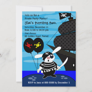 Invitation Anniversaire de enfant 033:Pirate