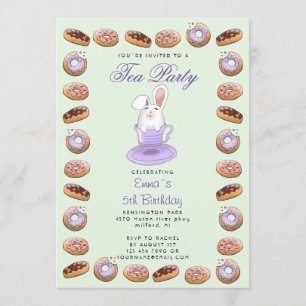 Invitation Anniversaire de enfant avec beignets et