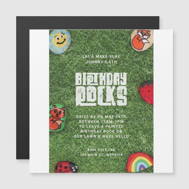 Invitation Anniversaire de enfant Coronavirus (Devant / Derrière)