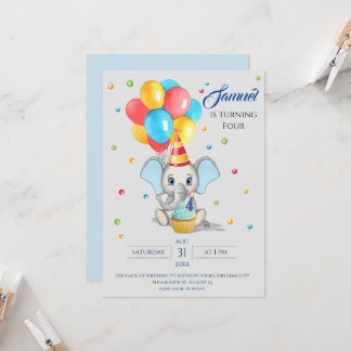 Invitation Anniversaire de enfant de dessin coloré
