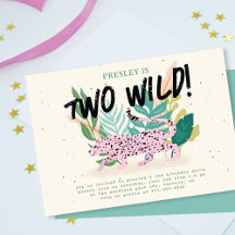 Invitation Anniversaire de enfant de deux animaux