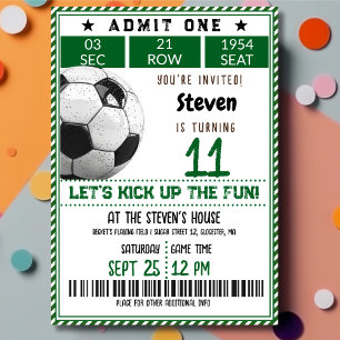 Invitation Anniversaire de enfant de football