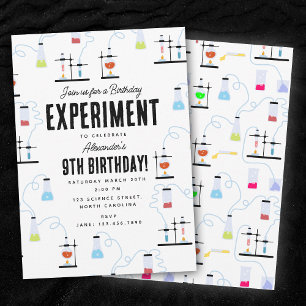 Invitation Anniversaire de enfant de l'expérience en chimie