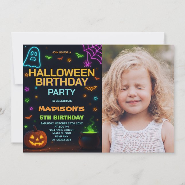 Invitation Anniversaire de enfant de patchs citrou (Devant)