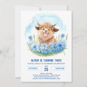 Invitation Anniversaire de enfant de pique-nique de la vache 