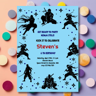 Invitation Anniversaire de enfant de style Ninja