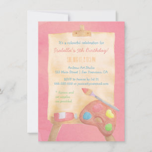 Invitation Anniversaire de enfant des Arts de la peinture d'a