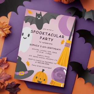 Invitation Anniversaire de enfant d'Halloween mou