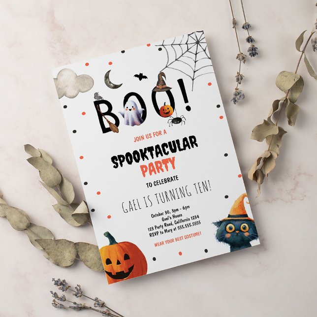 Invitation Anniversaire de enfant d'Halloween Spooktacular Bo (Créateur téléchargé)