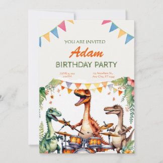 Invitation Anniversaire de enfant Dinosaur