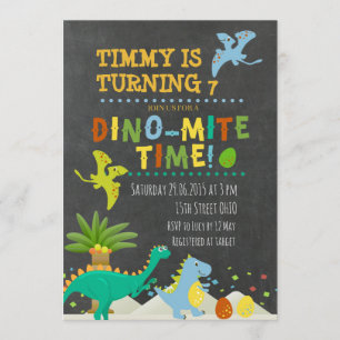 Invitation Anniversaire de enfant Dinosaur