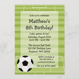 Invitation Anniversaire de enfant du championnat de football