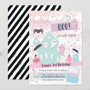 Invitation Anniversaire de enfant du Pastel Hallow