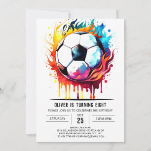 Invitation Anniversaire de enfant en ligne Pastel Goal