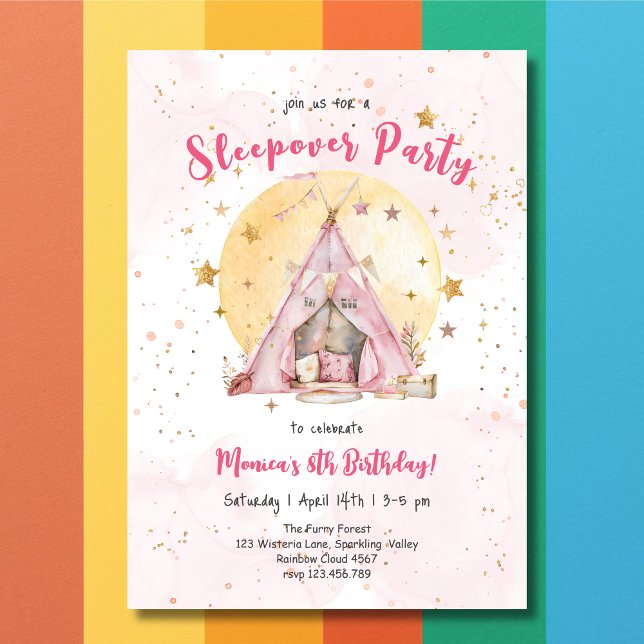 Invitation Anniversaire de enfant en pyjama couché (Créateur téléchargé)