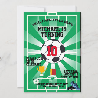 Invitation Anniversaire de enfant : fièvre du foot