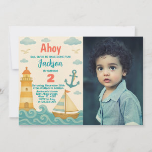 Invitation Anniversaire de enfant nautique