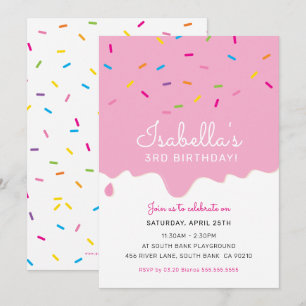 Invitation ANNIVERSAIRE DE ENFANT PARTY gouttes de dégivrage 