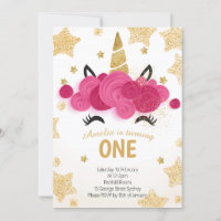 Anniversaire de enfant Party Magic Unicorn Invitat