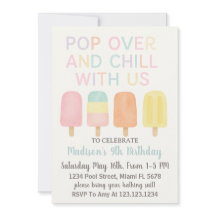 Invitation Anniversaire de enfant Popsicle Party