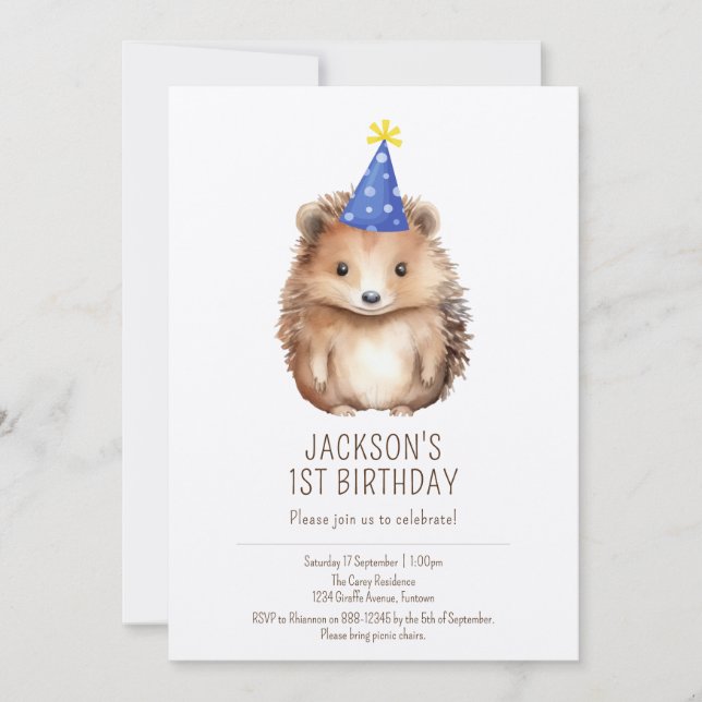 Invitation anniversaire de enfant, simple mignon H (Devant)
