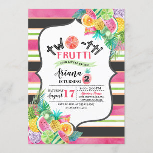 Invitation Anniversaire de enfant Twotti Frutti