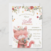 anniversaire de fille de chat fleur sauvage