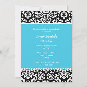 Invitation Anniversaire de Floral Damask