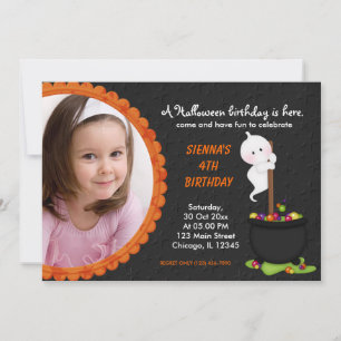 Invitation Anniversaire de Ghost Halloween
