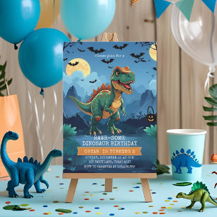 Invitation Anniversaire de Halloween Dinosaur Parti T-Rex é