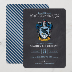 Invitation Anniversaire de Harry Potter   Ravenclaw Chalkboar