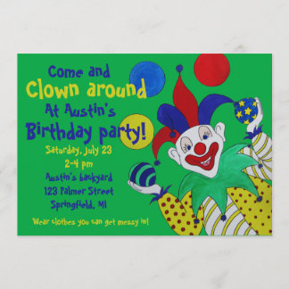 Invitation Anniversaire de jonglerie de clown