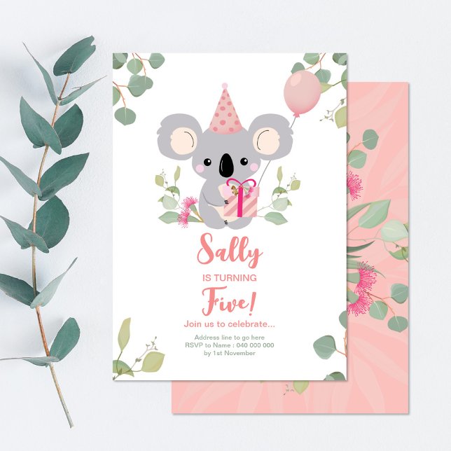 Invitation Anniversaire de Koala (Créateur téléchargé)