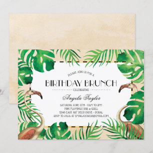 Invitation Anniversaire de la brume des Flamants roses tropic