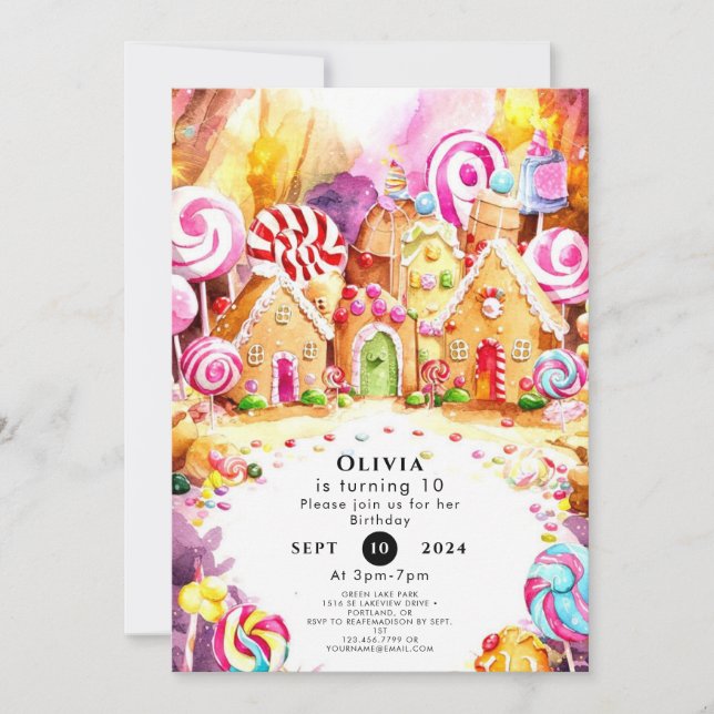 Invitation Anniversaire de la canyland pour enfants (Devant)