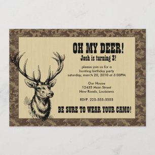 Invitation Anniversaire de la chasse