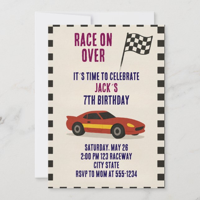 Invitation Anniversaire de la course (Devant)