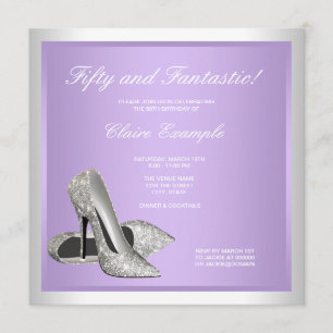Invitation Anniversaire de la femme de talons hauts de